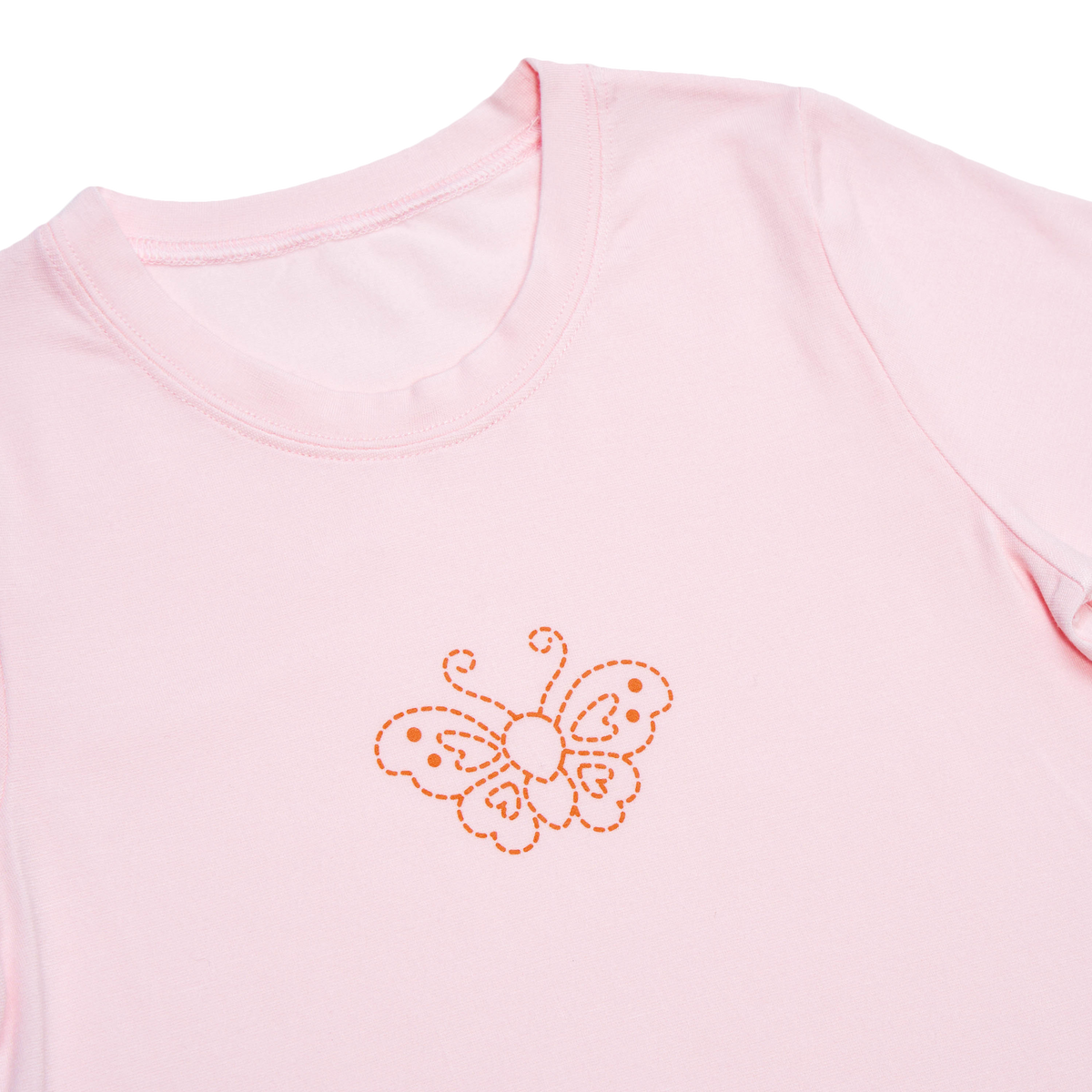 <tc>Kids cooling feeling Short Sleeve T-Shirt with butterfly print</tc>