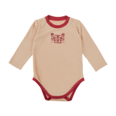 <tc>Khaki baby Thermal Bodysuit with tiger print</tc>