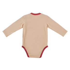 <tc>Khaki baby Thermal Bodysuit with tiger print</tc>