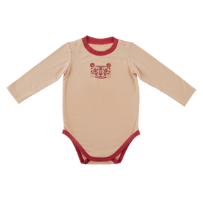 <tc>Khaki baby Thermal Bodysuit with tiger print</tc>