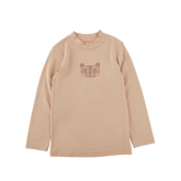 <tc>Khaki kids Thermal T-Shirt with  tiger print</tc>