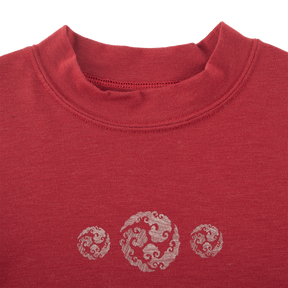 <tc>Red kids Thermal T-Shirt with floral clusters print</tc>
