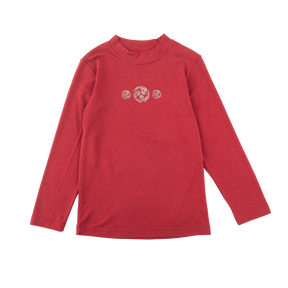 <tc>Red kids Thermal T-Shirt with floral clusters print</tc>