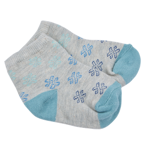 Five poisons to avoid evil and twist gray baby socks