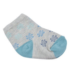 Five poisons to avoid evil and twist gray baby socks