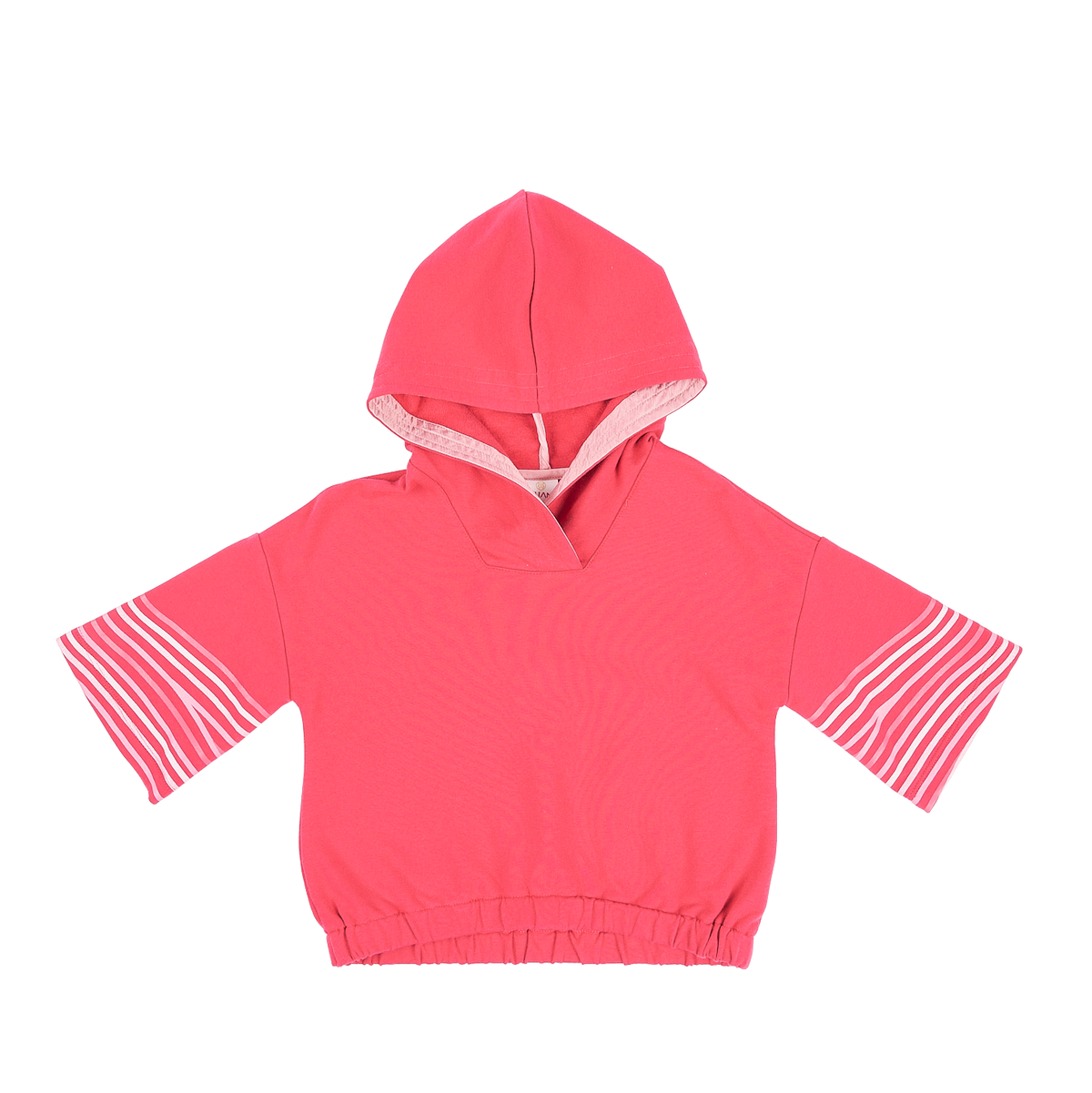 Magenta kids top 2-piece set with wave motif