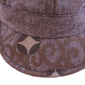 Dark blue baby aviator cap with coin motif