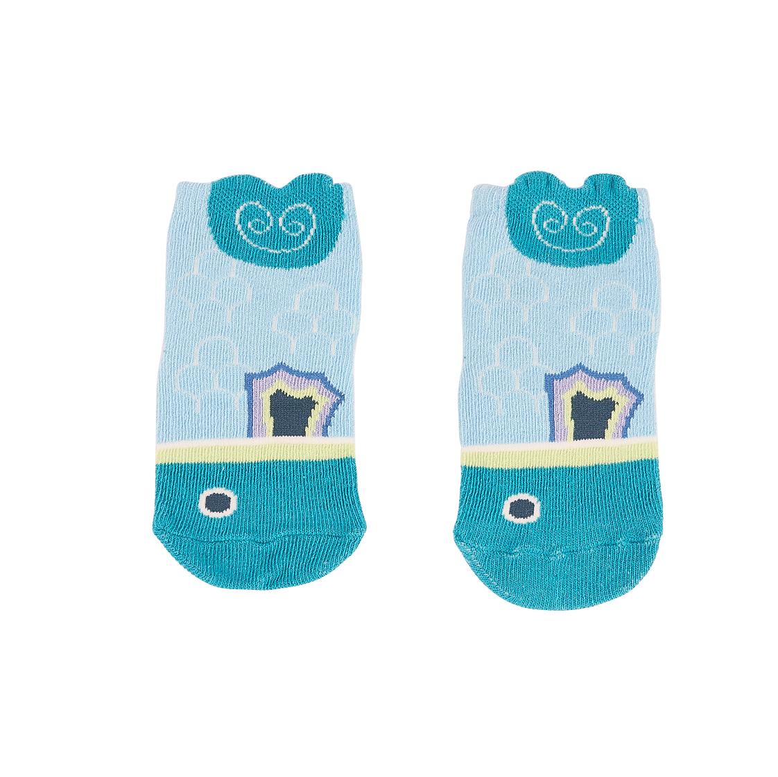 Lake blue koi baby socks