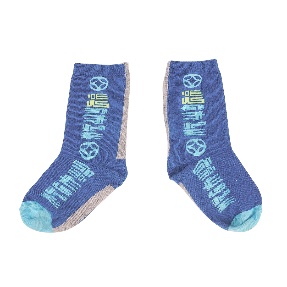 Royal blue kids good fortune mid-length socks
