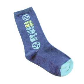 Royal blue kids good fortune mid-length socks