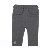 Metal grey baby trousers with embroidered pomegranate