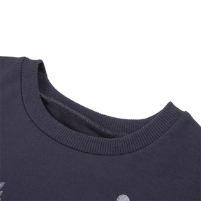 Indigo kids sweatshirt with metallic dragon print