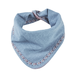 Light blue reversible baby bib