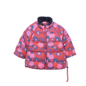 Red azalea baby down jacket