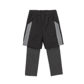 Black kids trousers with geometric designs