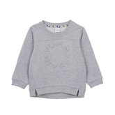 Light heather grey kids sweatshirt with embossed YUAN logo