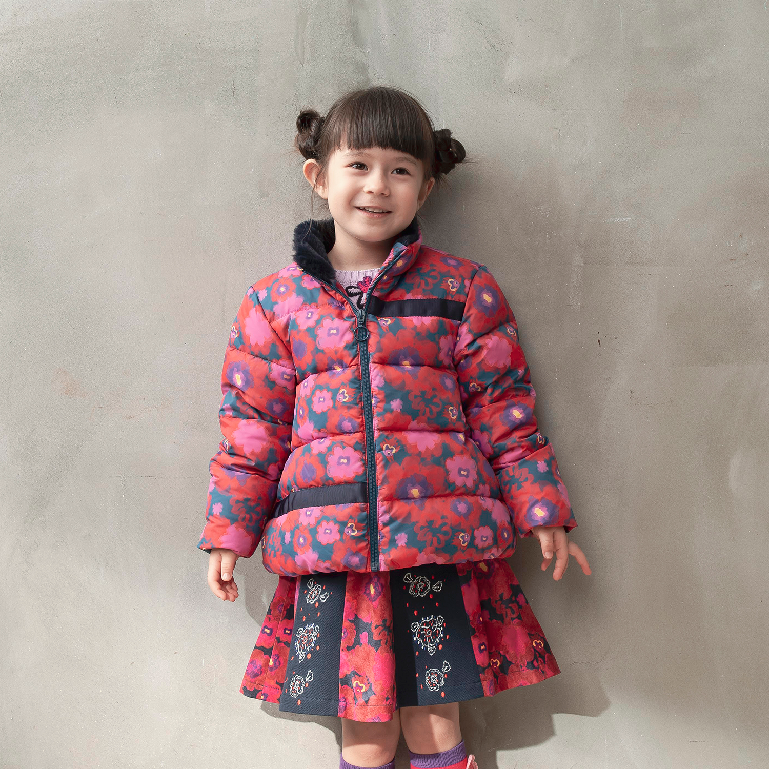 Ma Sakura Magenta Kid's Down Jacket