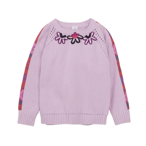 Lavender kids sweatshirt with azalea motif