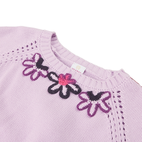Lavender kids sweatshirt with azalea motif