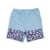 <tc>Baby denim shorts with five poisons patchwork</tc>