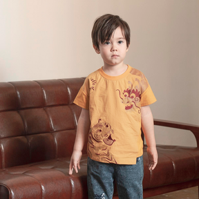 Tianlongdihu olive yellow children's top