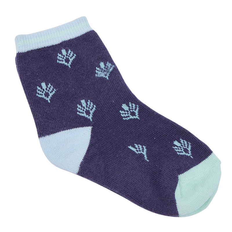 <tc>Indigo peacock short socks</tc>