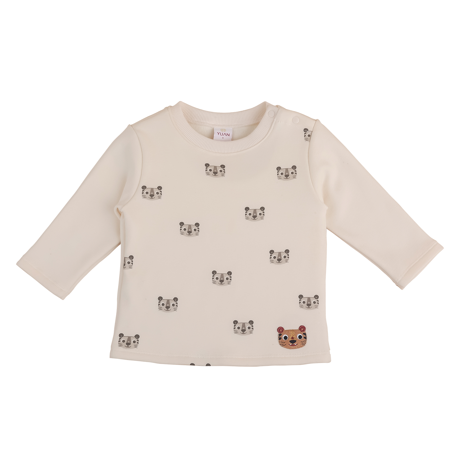 Tiger print baby long sleeve top