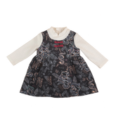 Baby dress with stand collar and Chinese knots