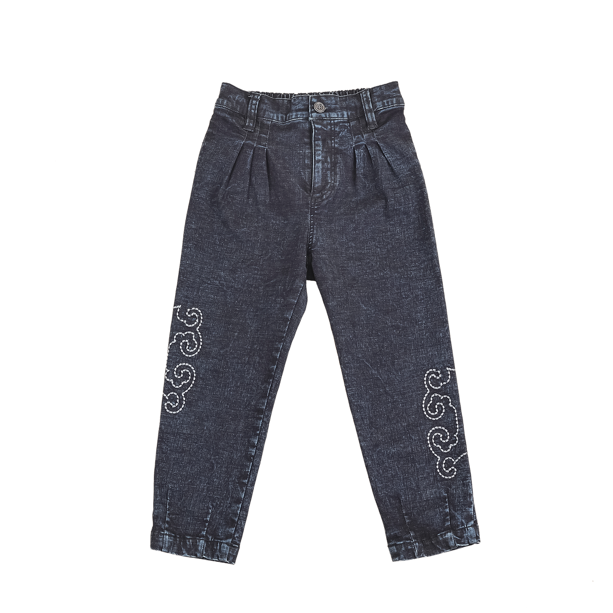 Kids denim with "as-you-wish" cloud motif