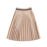 Metallic kids pleated skirt