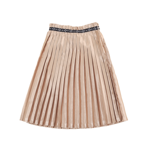 Metallic kids pleated skirt