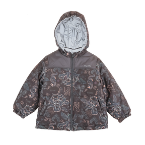 Metal grey kids reversible windbreaker jacket with "beast wishes" print