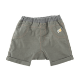 <tc>olive drab baby shorts with UNICORN APPLIQUÉ</tc>