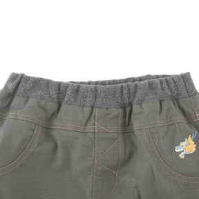 <tc>olive drab baby shorts with UNICORN APPLIQUÉ</tc>