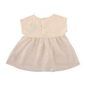 <tc>Cream baby Top with phoenix appliqué</tc>