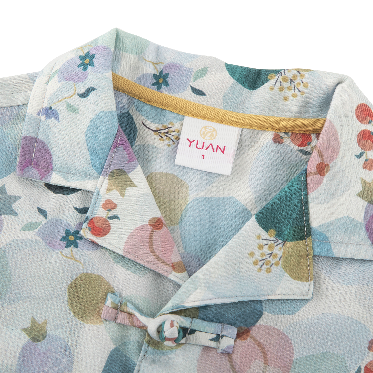 <tc>orchid baby button down shirt with three rounds print</tc>