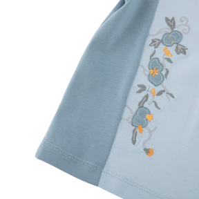 <tc>Sky Blue baby polo with fruits appliqué</tc>