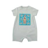 <tc>Mint Baby onesie with tiger print</tc>