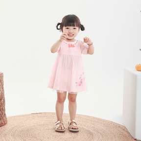 <tc>Pastel peach baby tutu dress</tc>