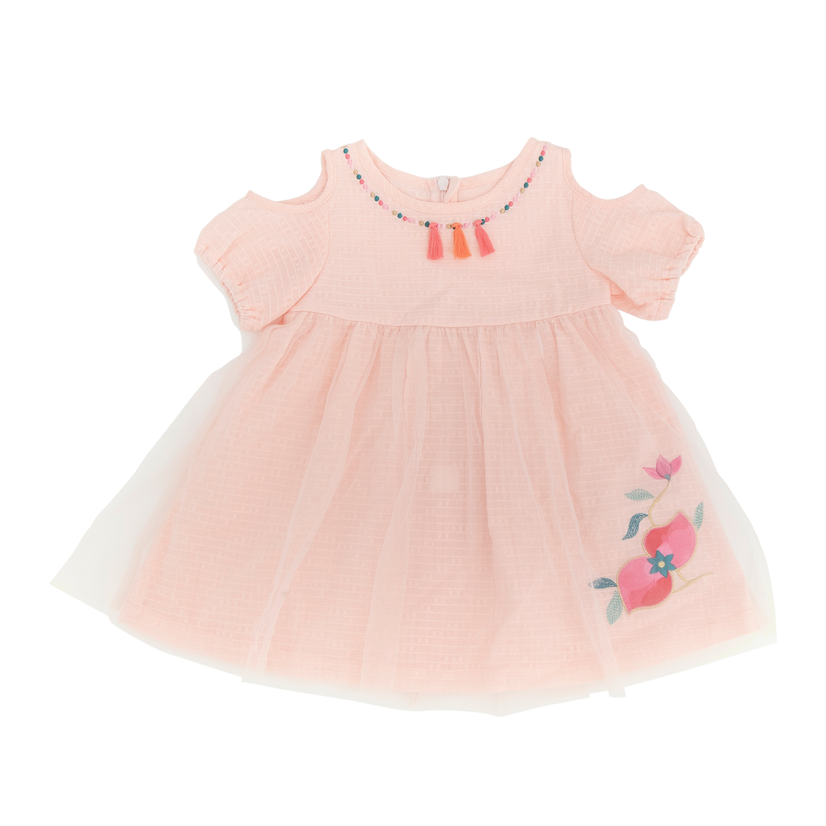 <tc>Pastel peach baby tutu dress</tc>