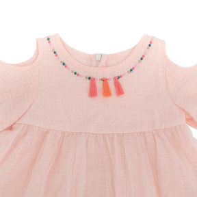 <tc>Pastel peach baby tutu dress</tc>