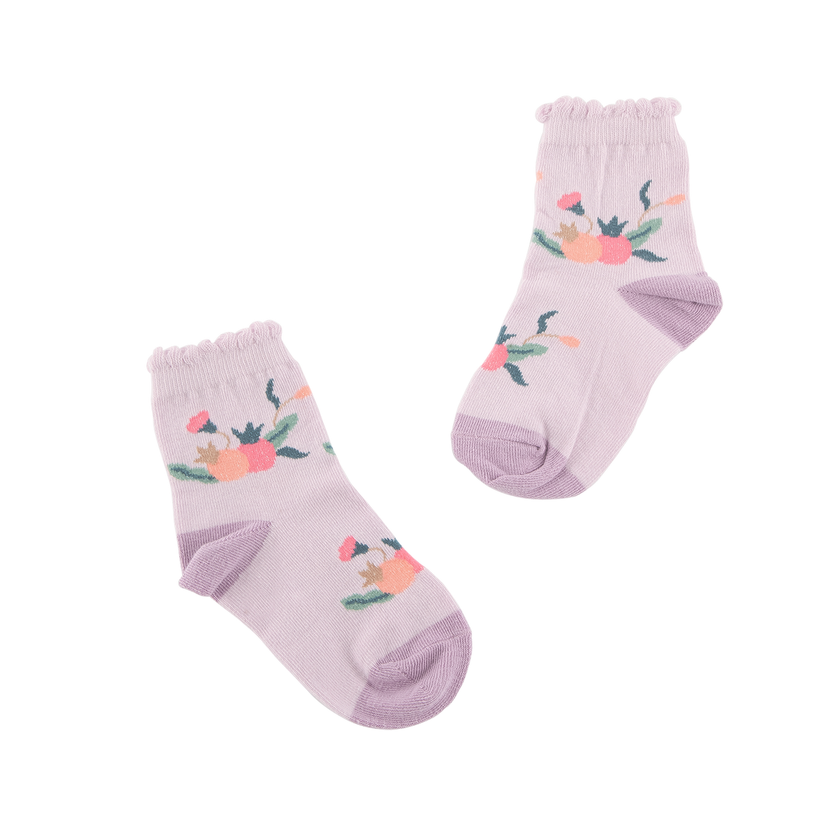 紫色石榴小童短襪