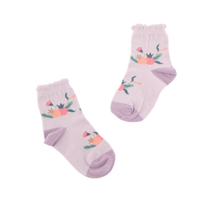 紫色石榴小童短襪