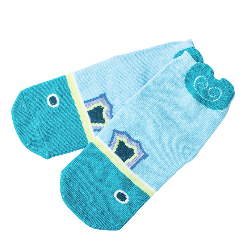 Lake blue koi baby socks