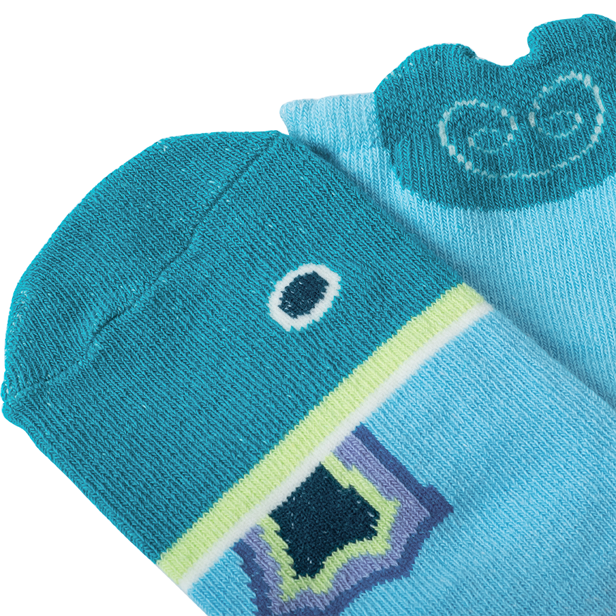 Lake blue koi baby socks