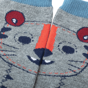 Heather grey kids tiger short socks