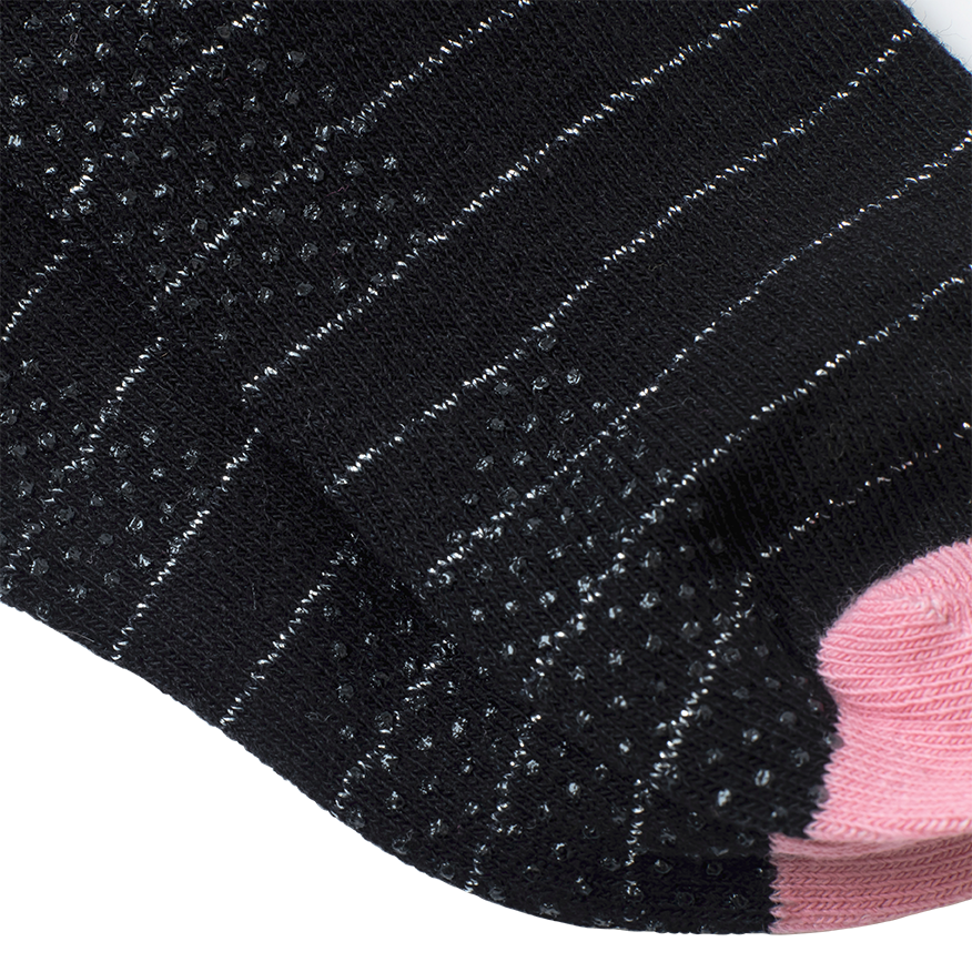Black kids long socks with bow and tassel detail